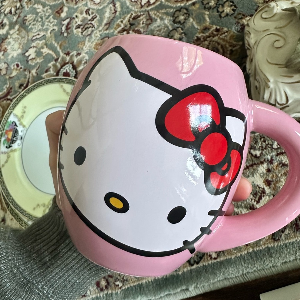 Hello Kitty Oversize Pink Ceramic Mug 2011 Vandor Sanrio Cup 20oz Chaozhou China